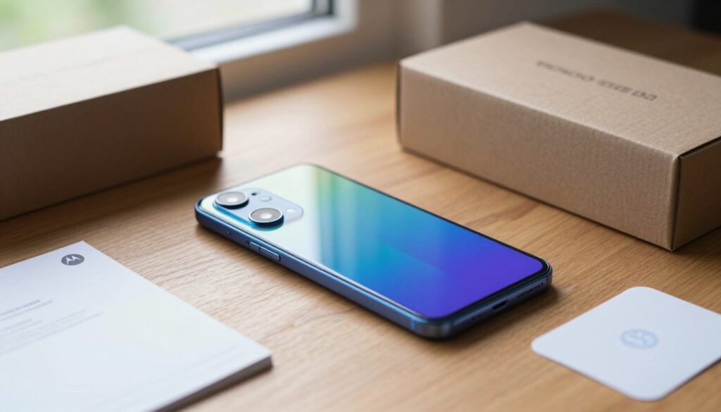 Smartphone Motorola Moto G35 5G desembalado